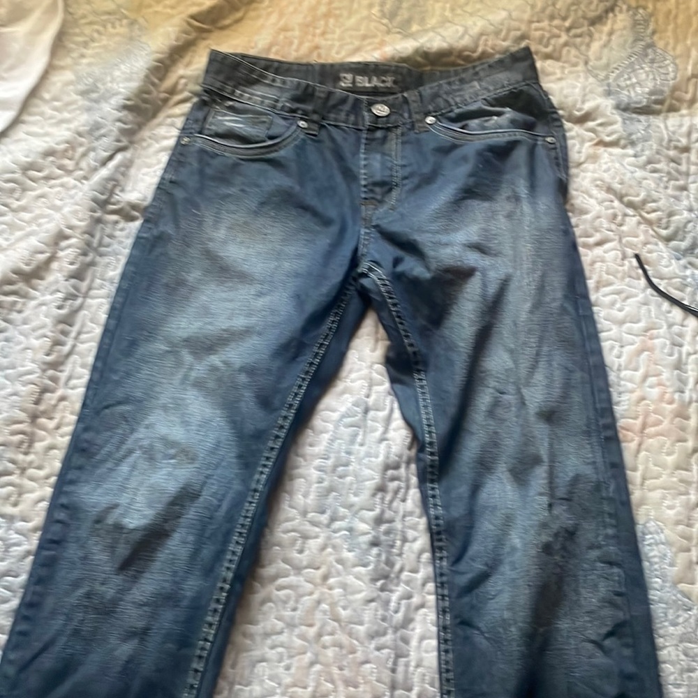 These are some P black jeans bootcut